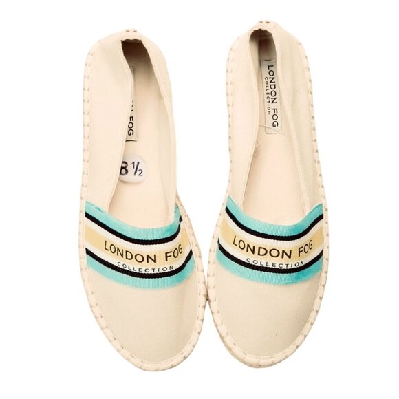 LONDON FOG COLLECTION Women's Shoes Beige Fabric Slip Espadrille Flats SIZE 8.5 - Picture 3 of 13